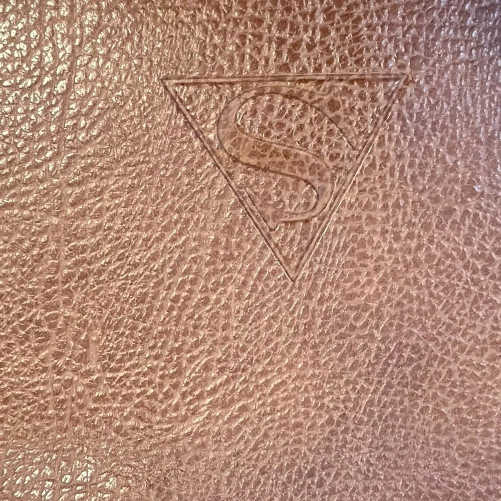 Handmade Brown Leather Portfolio/Document Binder Textured Leather Top Handle Bag
